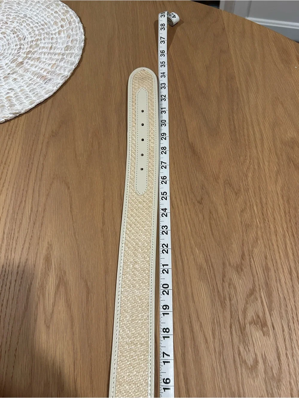 Banana Republic Raffia Leather Buckle Belt XS